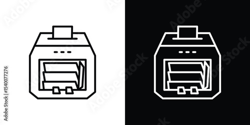 Money counting machine icon Design Template vector set for graphic work