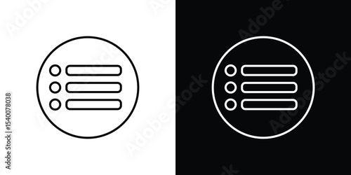 Menu list button icon Design Template vector set for graphic work