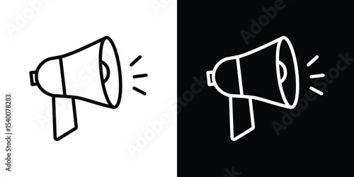 Megaphone icon Design Template vector set for graphic work