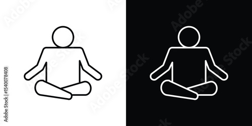 Meditation icon Design Template vector set for graphic work