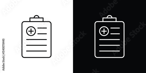 Medical report icon Design Template vector set for graphic work