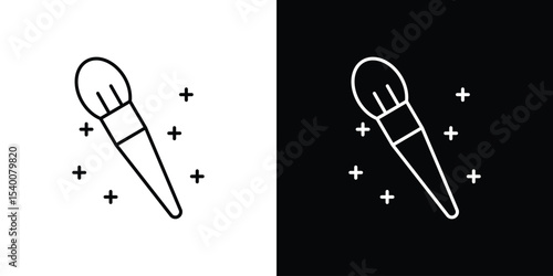 Makeup brush icon Design Template vector set for graphic work