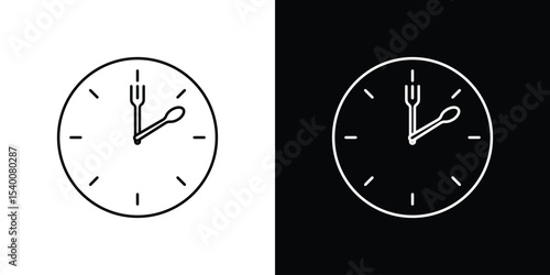 Lunch time icon Design Template vector set for graphic work