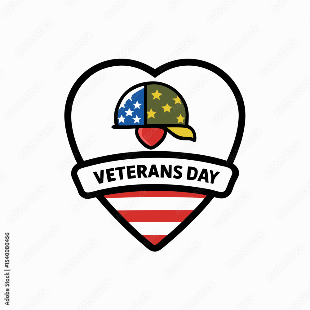 Fototapeta premium sticker design of veterans day