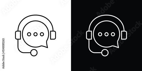 Live chat icon Design Template vector set for graphic work