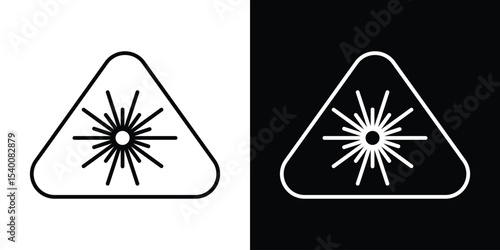 Laser warning icon Design Template vector set for graphic work