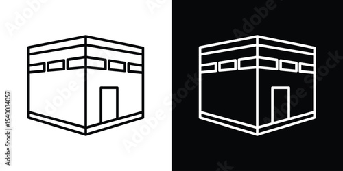 Kaaba icon Design Template vector set for graphic work