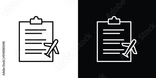 Itinerary icon Design Template vector set for graphic work