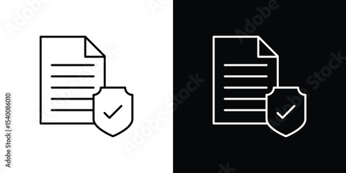 Insurance policy icon for social media, app, and web design. Vector illustration.