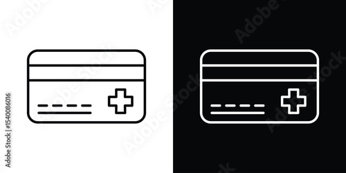 Insurance card icon Design Template vector set for graphic work