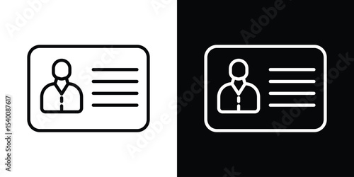 Identity card icon Design Template vector set for graphic work