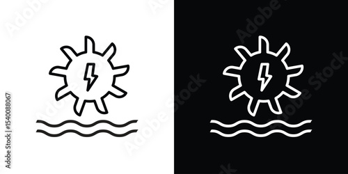 Hydro power icon Design Template vector set for graphic work