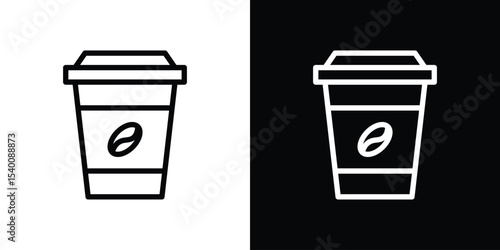 Hot coffee cup icon Design Template vector set for graphic work