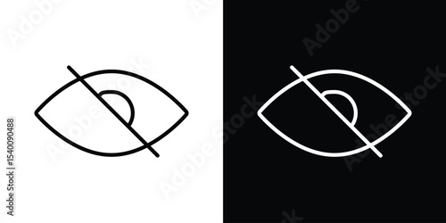 Hide icon Design Template vector set for graphic work