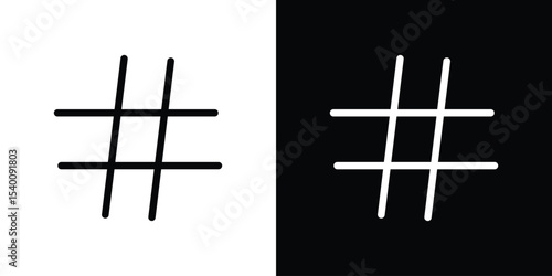 Hashtag icon Design Template vector set for graphic work