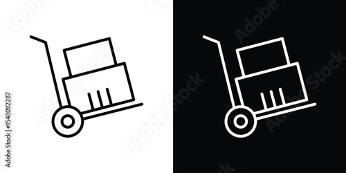 Hand truck icon Design Template vector set for graphic work