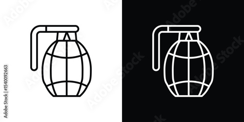 Hand grenade icon Design Template vector set for graphic work