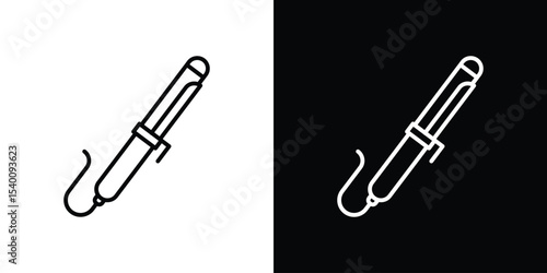 Hair curler icon for social media, app, and web design. Vector illustration.