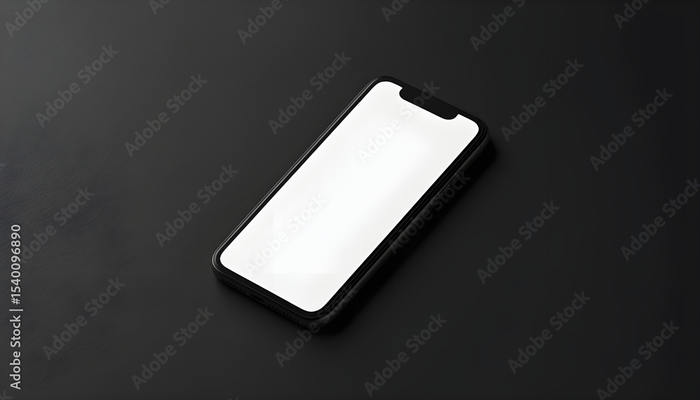 Simple Phone Screen Mockup on Dark Background Simple Phone Screen Mockup on Dark Background