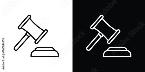 Gavel icon Design Template vector set for graphic work