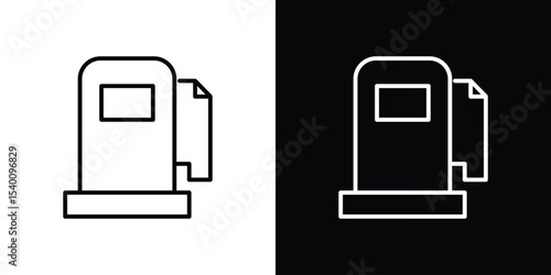 Gas station icon Design Template vector set for graphic work