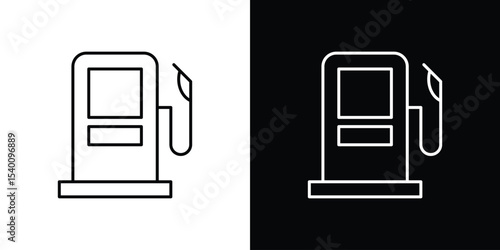 Gas station icon Design Template vector set for graphic work