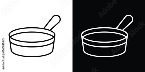 Frying pan icon Design Template vector set for graphic work