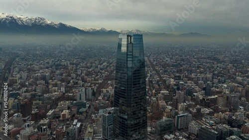 Wallpaper Mural Time lapse santiago chile costanera tower cordillera de los andes clouds traffic buildings providencia Torontodigital.ca