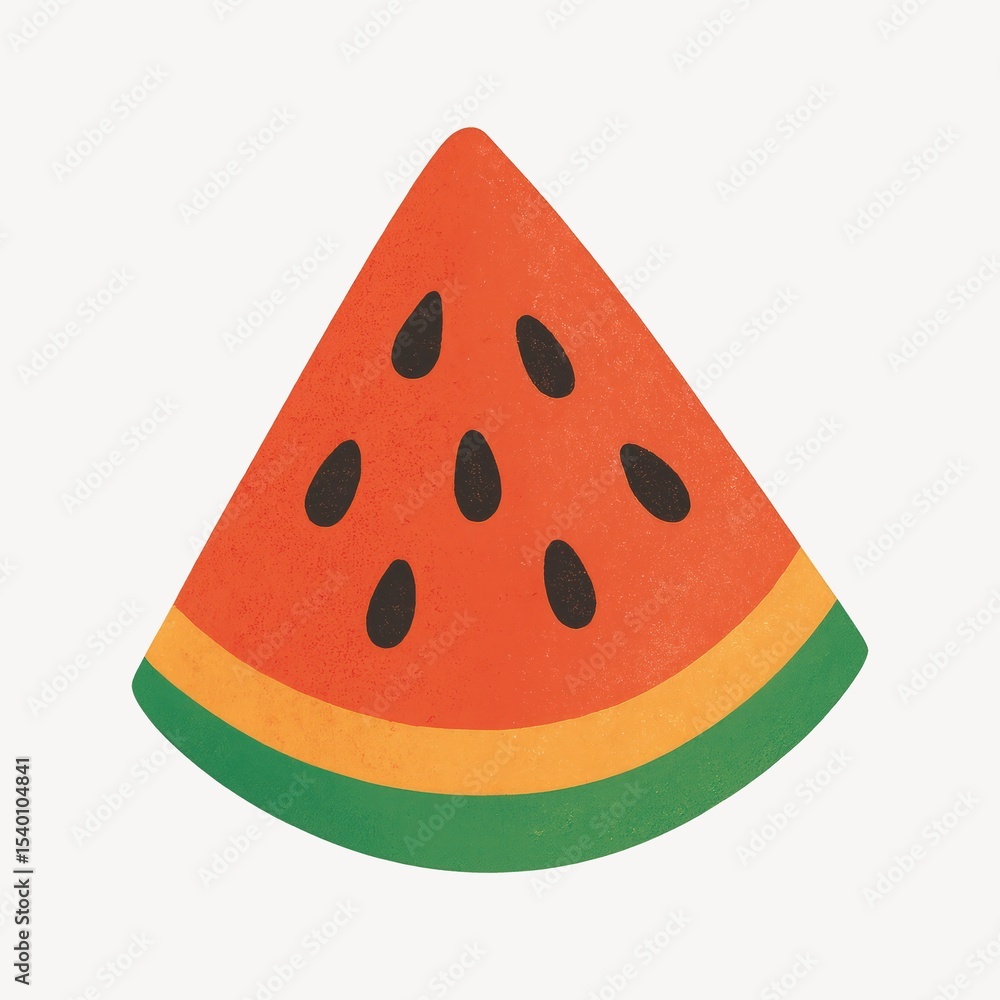 Colorful watermelon slice illustration. Colorful watermelon slice illustration.