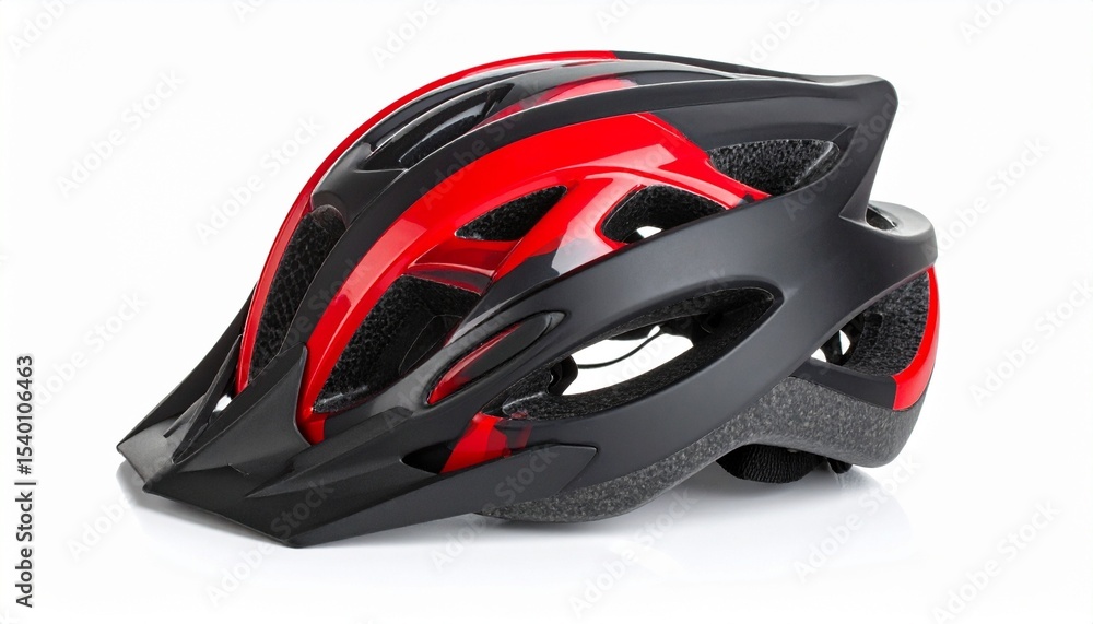 red bicycle helmet isolated on white red bicycle helmet isolated on white
