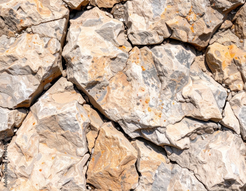 Fototapeta premium Natural Rocky Wall for Landscaping and Construction