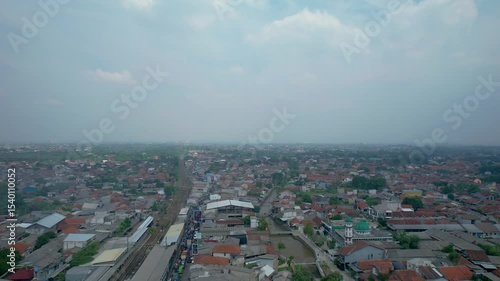 Aerial View from the Drone of Suburban Area in Southeast Asia