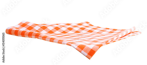 Photos Orange color placemat or tablecloth diecut