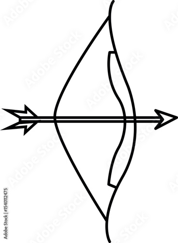bow and arrow vector