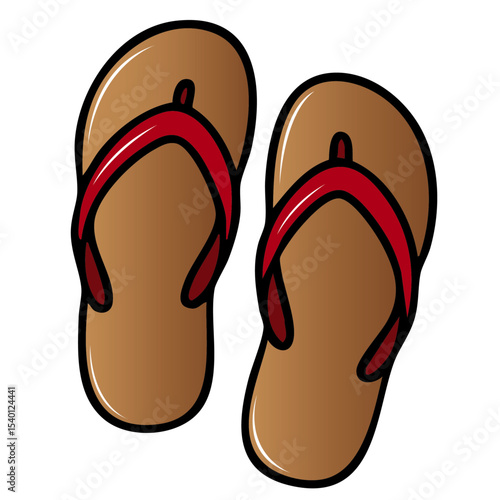 Flip Flops Badelatschen Cartoon 