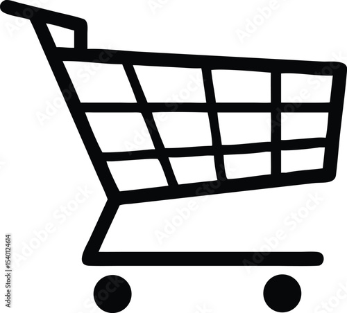 Trolly Icon Vector Illustration, Shopping Cart icon isolated, Cart symbol, shopping trolly symbol, clip art trolly design vector, trolley sign, shopping trolley icon