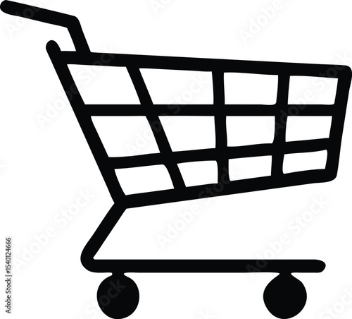 Trolly Icon Vector Illustration, Shopping Cart icon isolated, Cart symbol, shopping trolly symbol, clip art trolly design vector, trolley sign, shopping trolley icon