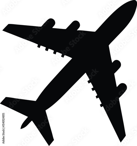 Airplane sign vector illustration, Plane icon vector for web and mobile app, Flight transport symbol. Travel sign. Aeroplane clipart, Plane icon set isolated. Plane icon black, Fly symbol isolated.