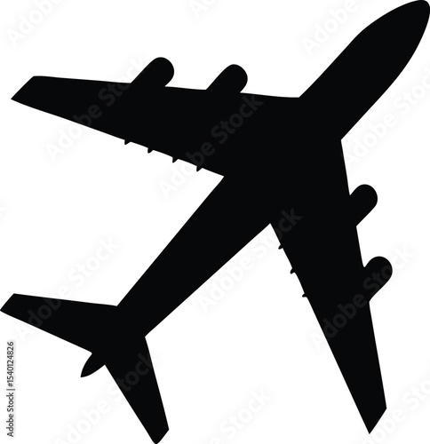 Airplane sign vector illustration, Plane icon vector for web and mobile app, Flight transport symbol. Travel sign. Aeroplane clipart, Plane icon set isolated. Plane icon black, Fly symbol isolated.