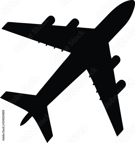 Airplane sign vector illustration, Plane icon vector for web and mobile app, Flight transport symbol. Travel sign. Aeroplane clipart, Plane icon set isolated. Plane icon black, Fly symbol isolated.