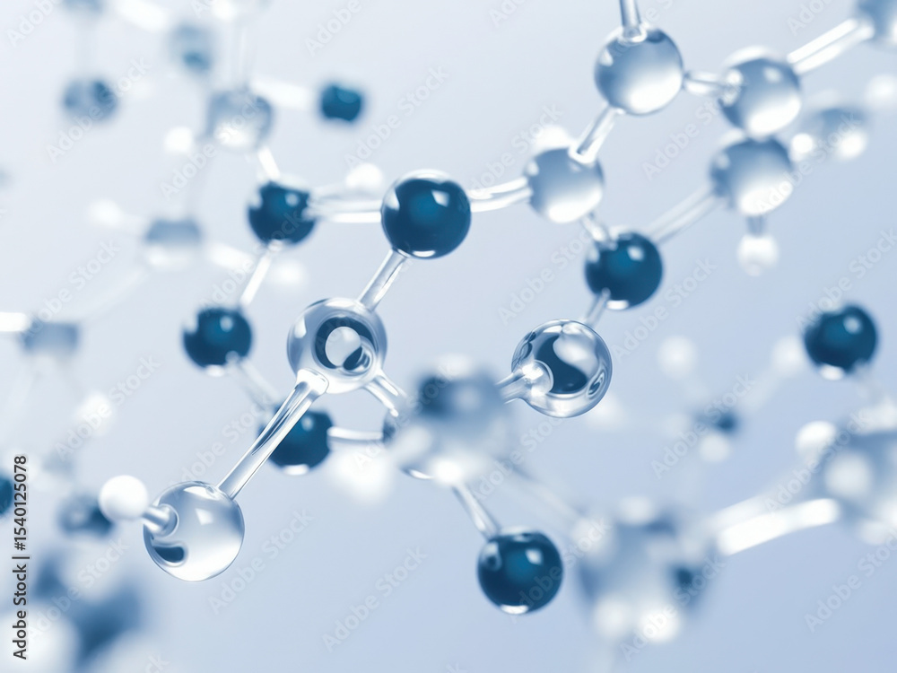 Abstract image of a transparent molecule Abstract image of a transparent molecule