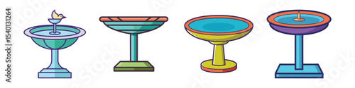 Bath Flat Illustration in Simple Minimalist Style