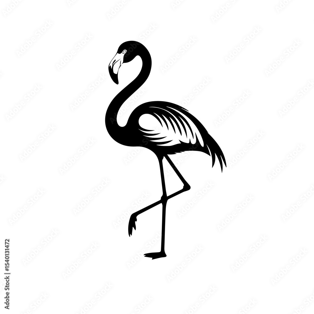 Fototapeta premium flamingo on white background