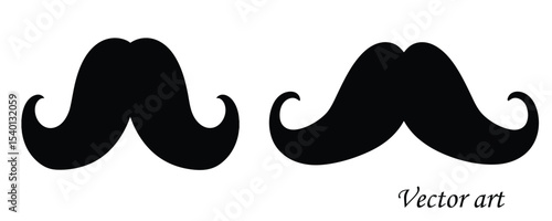 mustache silhouette vector, mustache icon, 