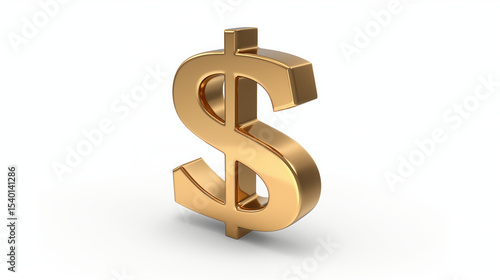 Dollar Sign Icon Isolated on White Background