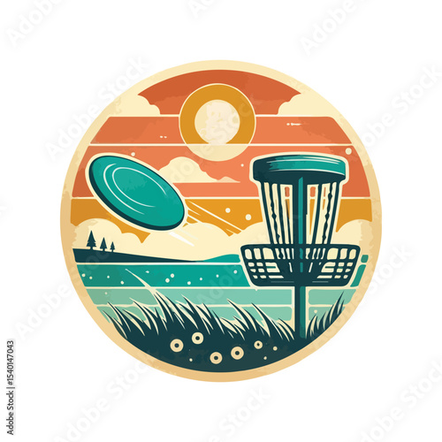 Disc golf Clipart, Disc Golf SVG, Vintage disc golf,Disc Golf Basket, Frisbee Golf