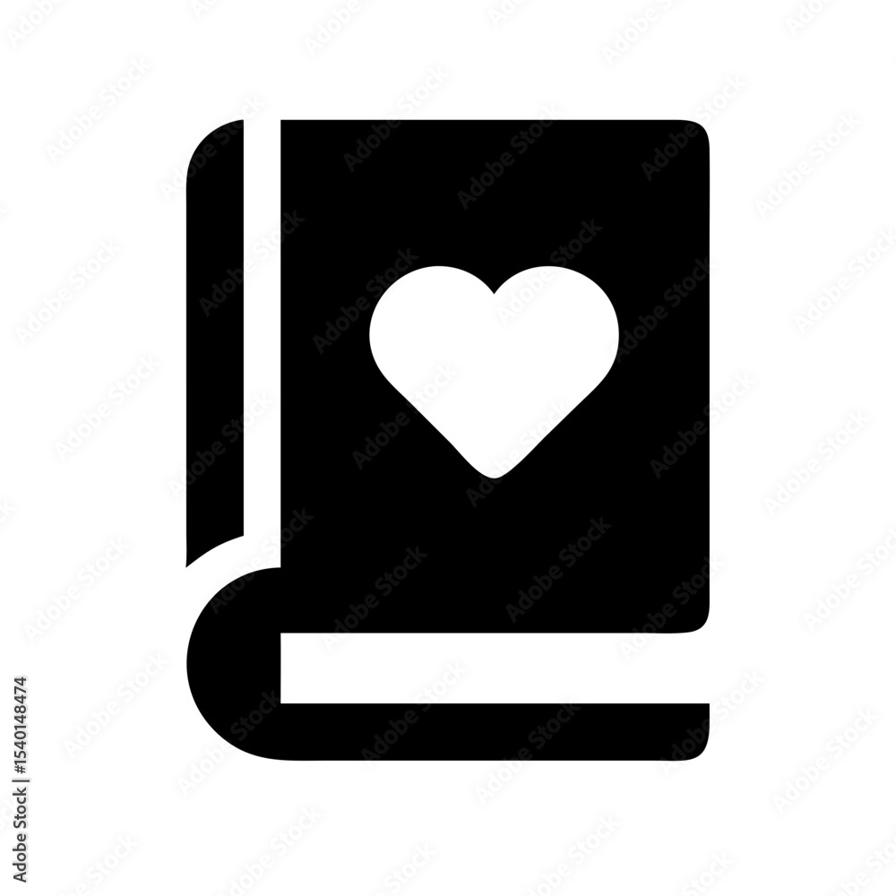Book with heart icon vector illustration Book with heart icon vector illustration