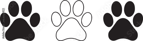Paw Print Designs A Collection of Simple Black and White Paw Prints for Your Projects