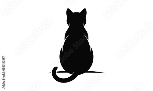 Cute cartoon cat illustration vector graphic