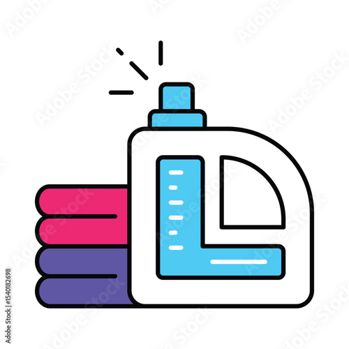 Bleach Vector Filled outline illustration style icon. EPS 10 file 